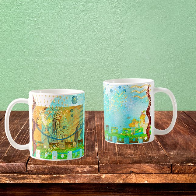 Taza De Café Turquesa maya y cielo helado (Subido por el creador)