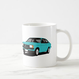 Taza De Café Turquesa Opel Kadett C Coupé - dos imágenes