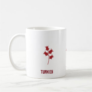 Taza De Café Turquía Coffe Mug Con Tulipanes