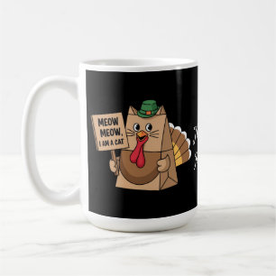 Taza De Café Turquía Paper Bag Meow Gracioso Gato De Acción De