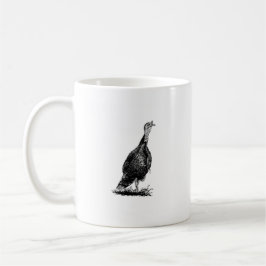 Taza De Café Turquía salvaje (línea arte)