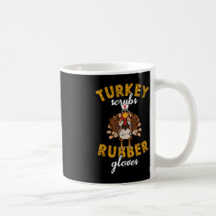 Taza De Café Turquía se desmorona con guantes de goma desenfren