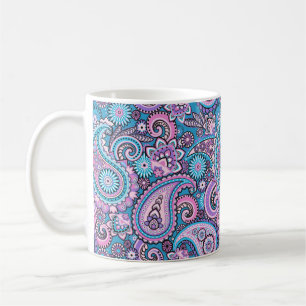 Taza De Café Turquoise Paisley