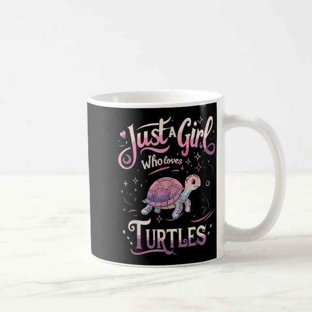 Taza De Café Turtle Cute Girl Men Women S  (Derecha)