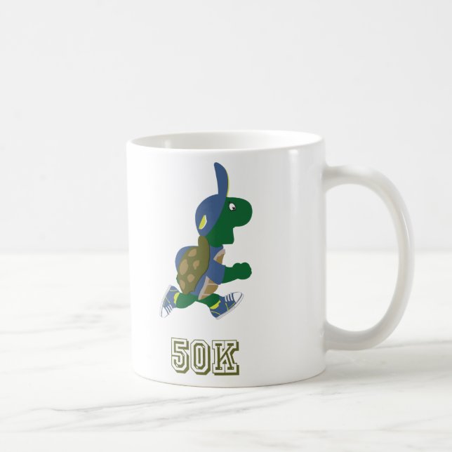 Taza De Café Turtle Runner 50K - azul (Derecha)