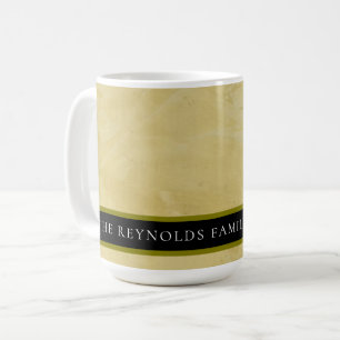 Taza De Café Tuscan Sol Amarillo Estuco Veneciano Monograma Per