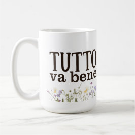 Taza De Café Tutto Va Bene (con fiori)