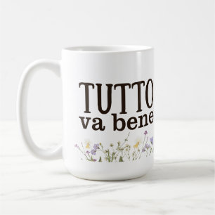 Taza De Café Tutto Va Bene (con fiori)