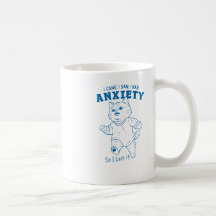 Taza De Café Tuve Pegatina De Ansiedad