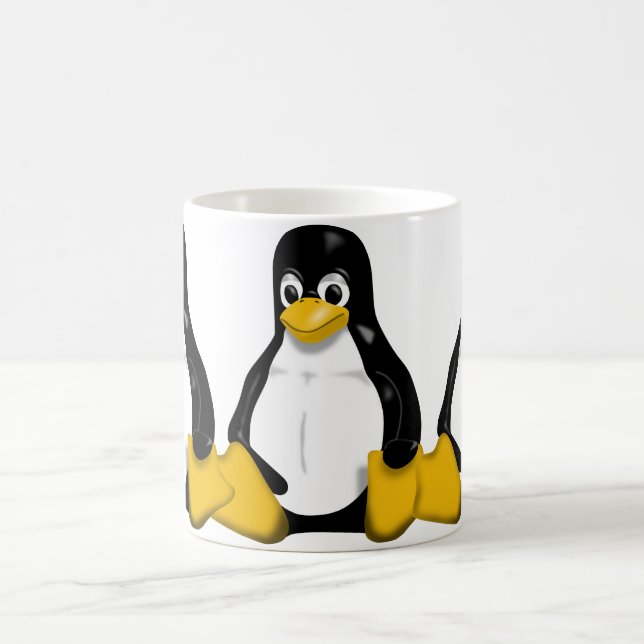 Taza De Café Tux que repite el modelo (Centro)