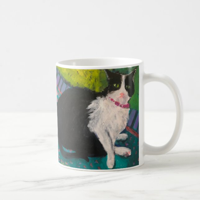 Taza De Café Tuxedo Cat 11 oz Mug (Derecha)