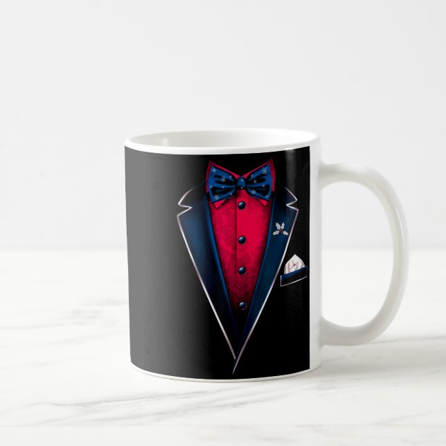 Taza De Café Tuxedo With Bowtie For Christmas And Special Occas (Derecha)
