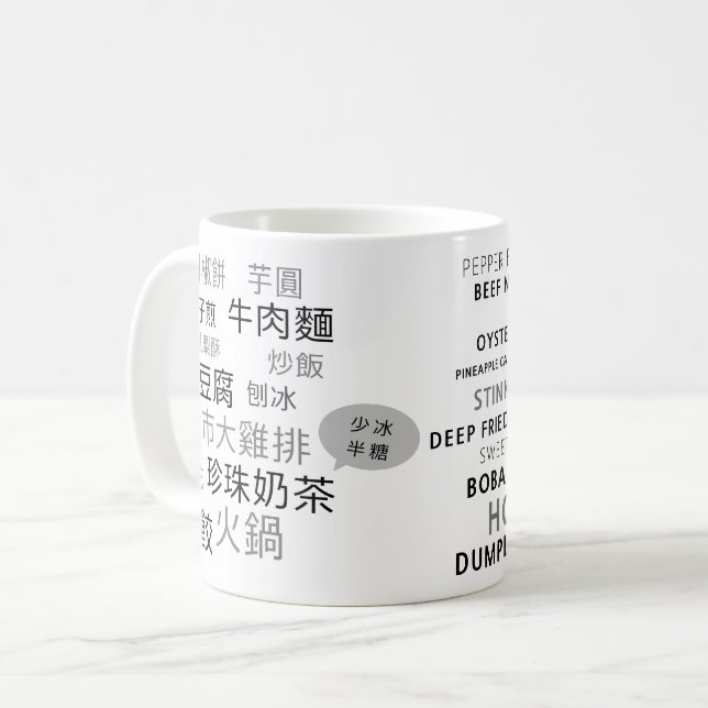 Taza De Café TW-English+Café mandarín (Anverso izquierdo)