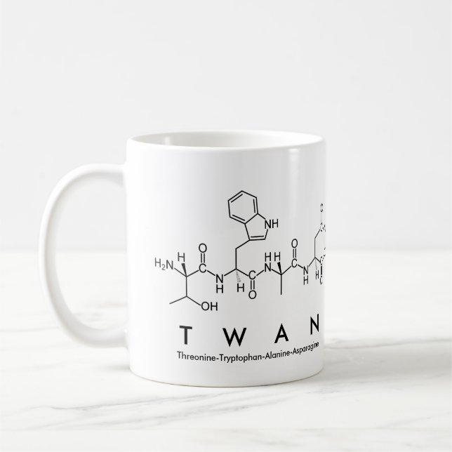 Taza De Café Twan peptide name mug (Izquierda)