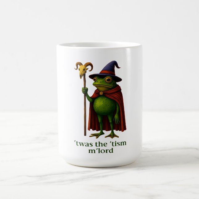 Taza De Café T'was The 'Tism M'Lord Frog Meme Autism Awareness (Centro)