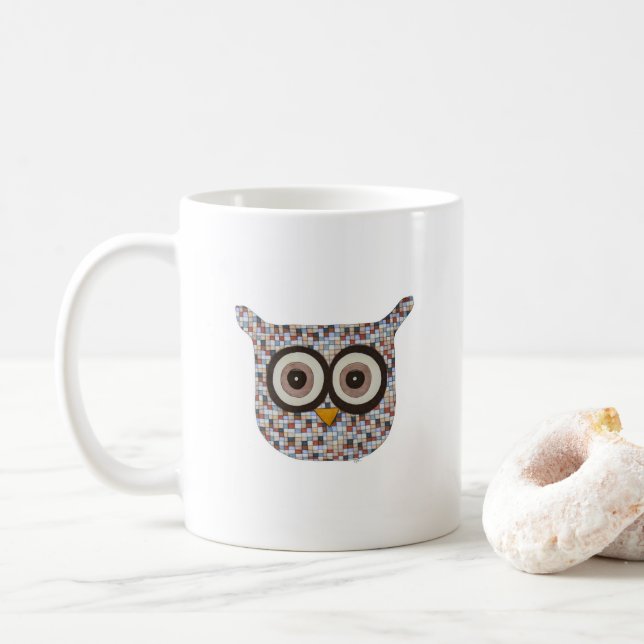 Taza De Café Tweed Owl Coffee Mug (Con donut)