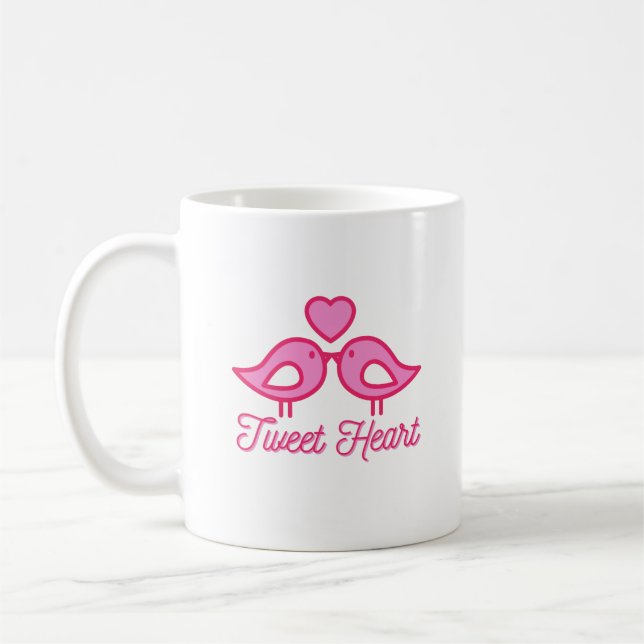 Taza De Café Tweet Heart Love (Izquierda)