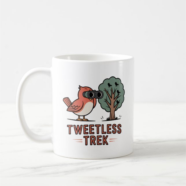 Taza De Café Tweetless Trek Mug – Funny Birdwatching Gift (Izquierda)