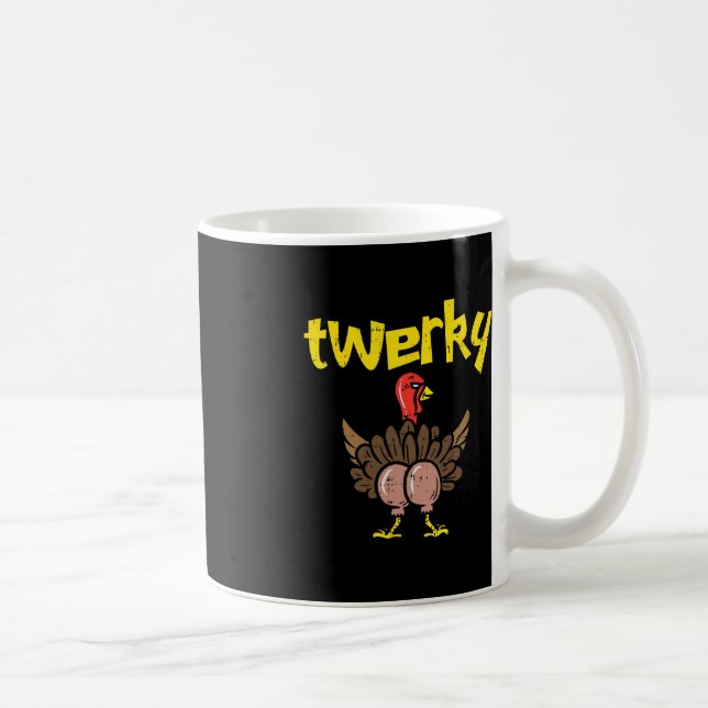 Taza De Café Twerky Turkey Butt Fun Thankding Twerk Dance Pu (Derecha)