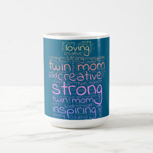 Taza De Café Twin Mom Gift Shaped Word Cloud