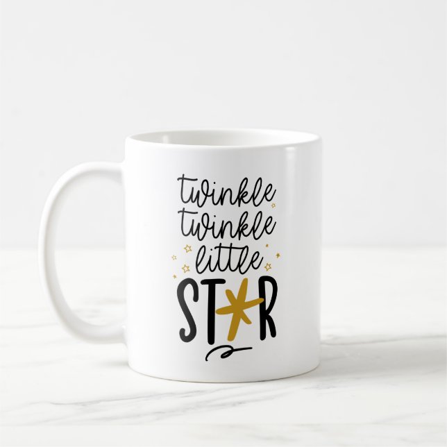 Taza De Café Twinkle Twinkle Little Star Doodle (Izquierda)