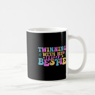 Taza De Café Twinning Con Mi Bestie De Trabajo - Semana Espírit