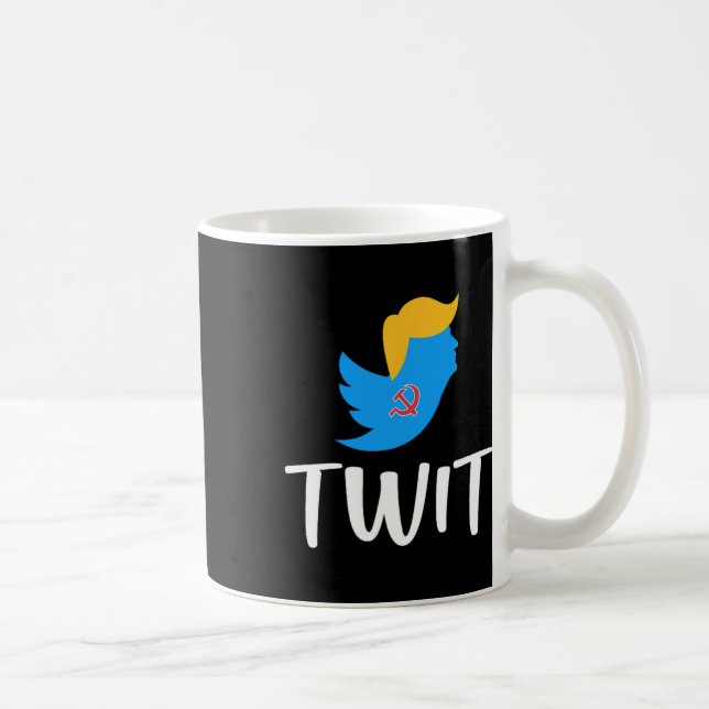Taza De Café Twit - Anti-trump -  (Derecha)