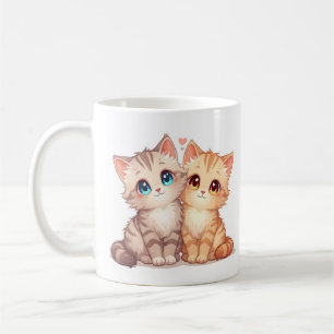 Taza De Café Two Cats Ceramic Mug