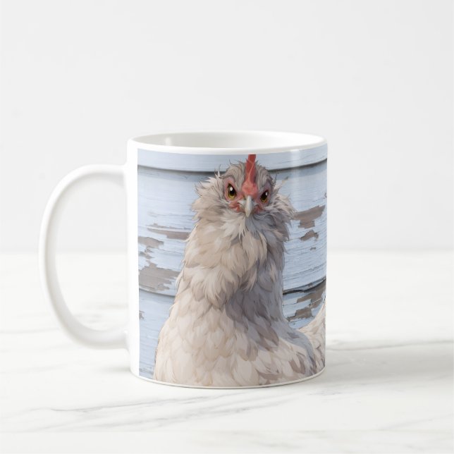 Taza De Café Two Chickens Farmhouse Kitchen Rustic Country (Izquierda)