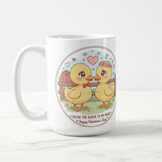 Taza De Café two ducks and love , you are the quack of my heart (Izquierda)