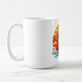 Taza De Café Two jumping cartoon dolphin