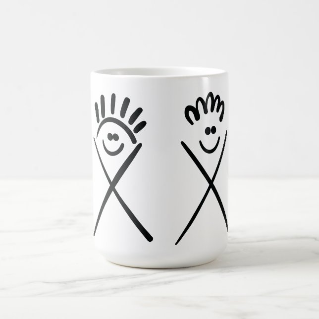 Taza De Café Two Minimal Friends – Line Art  (Centro)