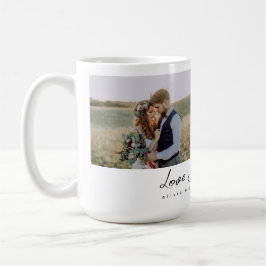 Taza De Café Two Photo Calligraphy Love Sweet Love Newlywed