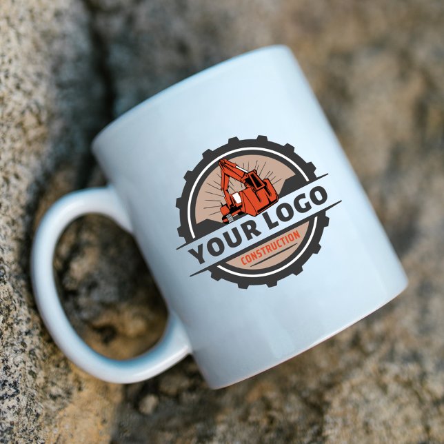 Taza De Café Two-Tone Custom Business Logo Branded (Subido por el creador)