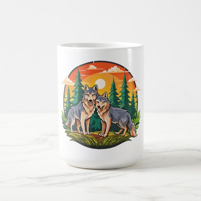 Taza De Café Two wolves (Centro)
