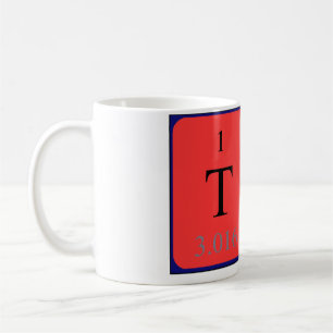 Taza De Café Ty nombre de tabla periódica mug