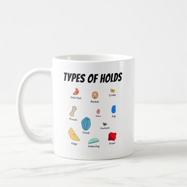 Taza De Café Types of Climbing Holds Collection (Izquierda)