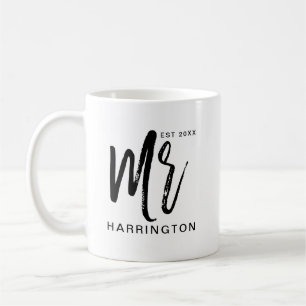 Taza De Café Typografía moderna y mínima Sr. Hubby