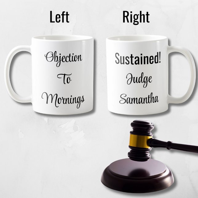 Taza De Café Typography Funny Judge Mornings (Subido por el creador)
