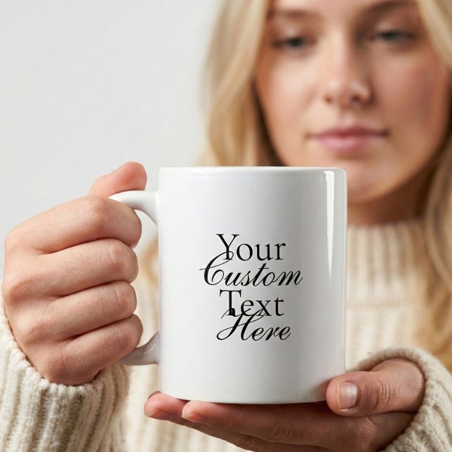 Taza De Café Typography Your Quote Serif And Script (Subido por el creador)