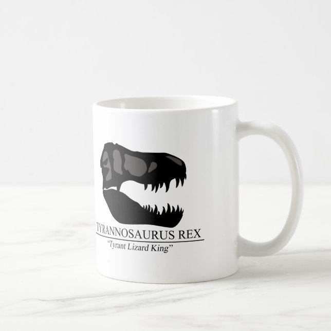 Taza De Café Tyrannosaurus Rex Skull (Derecha)