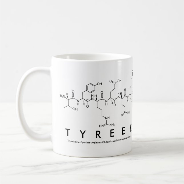 Taza De Café Tyreek peptide nombre mug (Izquierda)