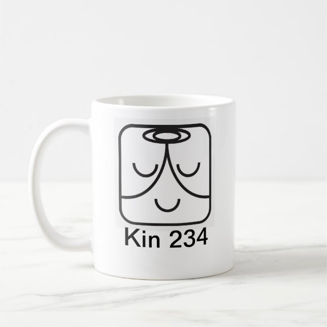 Taza De Café Tzolkin Mago Branco Kin 234 (Izquierda)
