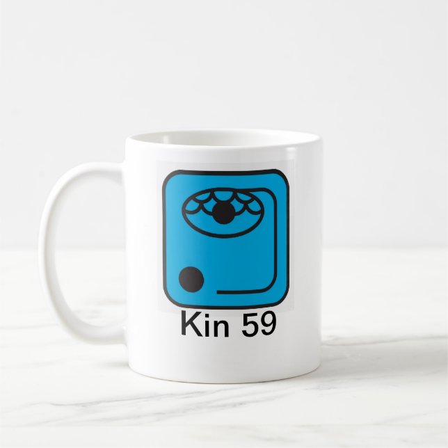 Taza De Café Tzolkin Tormenta Azul Kin 59 (Izquierda)