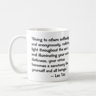 Taza De Café Tzu lao en la cita de la oscuridad