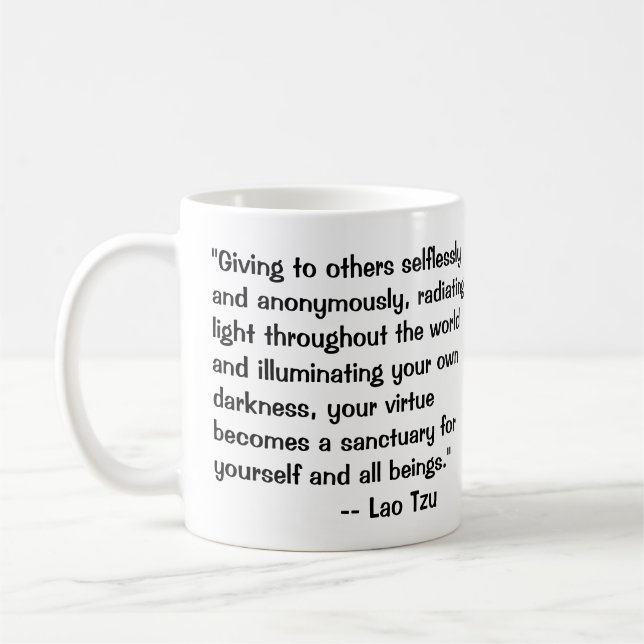 Taza De Café Tzu lao en la cita de la oscuridad (Izquierda)