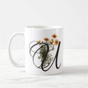 Taza De Café U inicial, camiseta antigua Ursinia