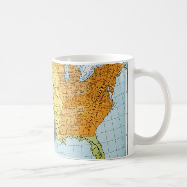TAZA DE CAFÉ U.S. MAPA, 1776-1884 (Derecha)