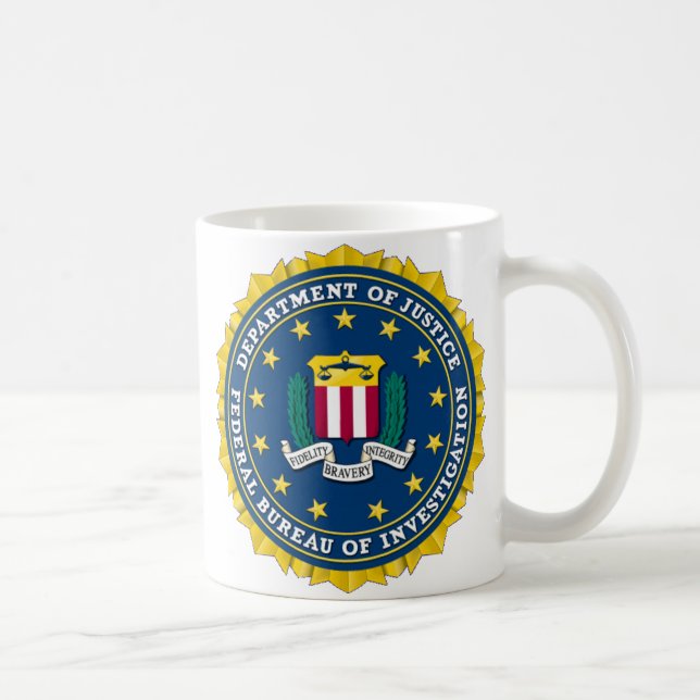 TAZA DE CAFÉ U.S. MINISTERIO DE JUSTICIA - FBI (Derecha)