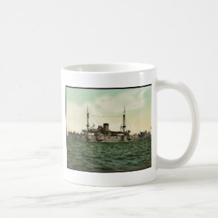 Taza De Café U.S.S. "Tejas" Photochrom clásico